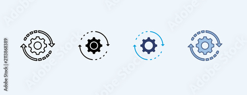Operation Multiple Icon Illustration Vector