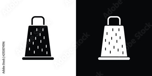 Canvastavla Cheese grater icon lineart symbols pack. EPS10