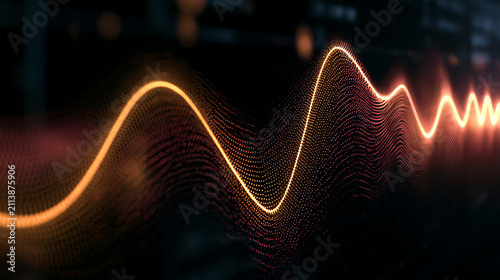 An abstract representation of sound waves, showcasing dynamic motion and vibrant colors, perfect for illustrating concepts related to audio and technology.