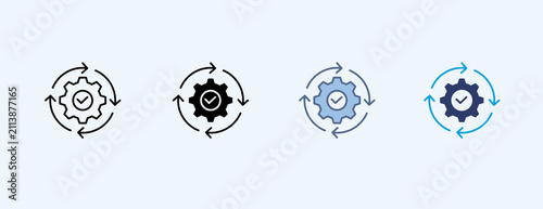 Process Multiple Icon Illustration Vector
