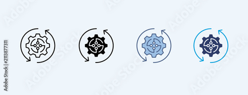 Automation Multiple Icon Illustration Vector