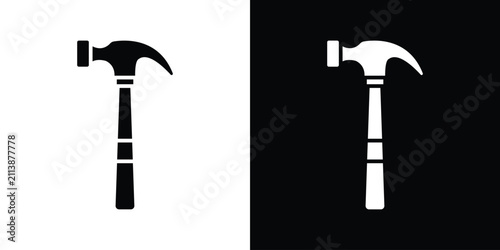 Fotografie Hammer icon minimal illustrations series