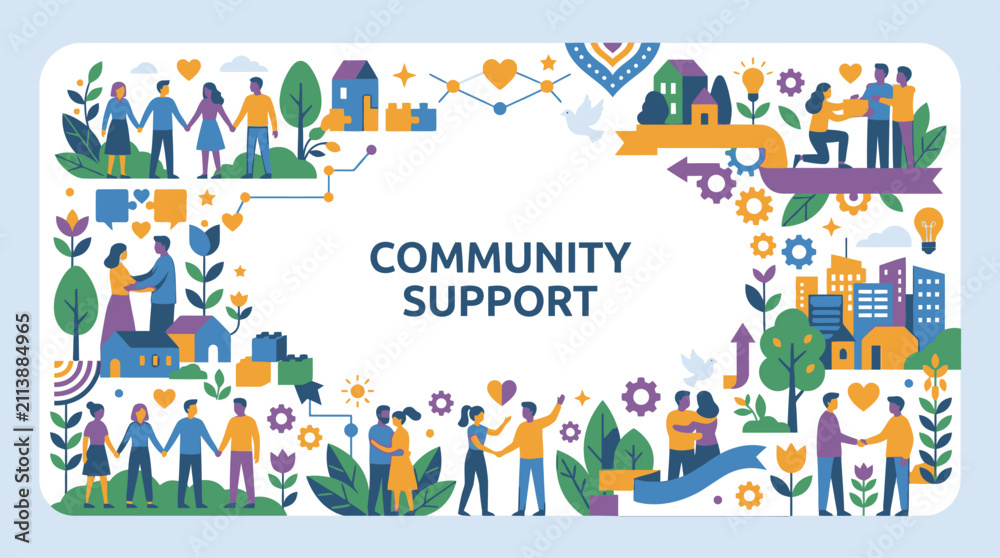 Fototapeta premium Diverse people holding hands for community support and unity.