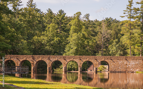 old bridge at lake