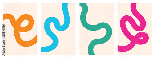 Abstract wavy lines create an organic pattern with flowing curves and shapes, perfect for modern graphic design, posters, and artistic backgrounds with dynamic movement