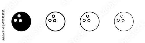 Quadro su tela Bowling icon logo design. bowling ball and pin sign and symbol.