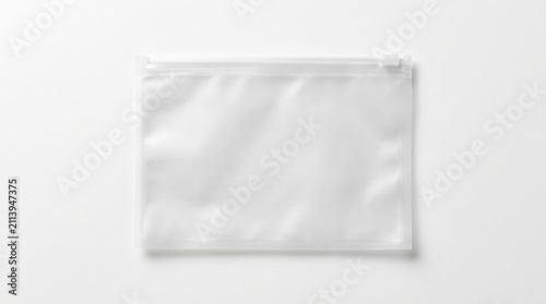 Presented on white this frosted slider bag features a matte finish and a zipper