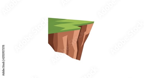 3D illustration of a cliffside landscape.