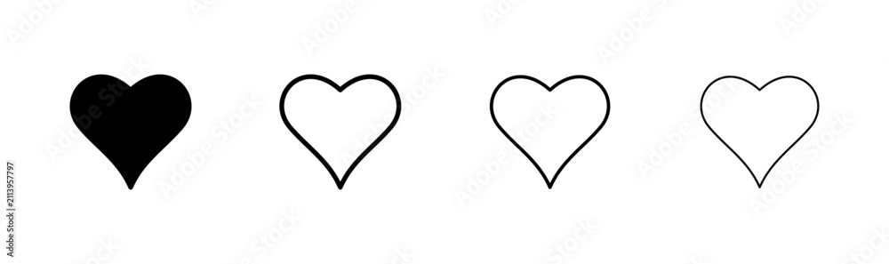 Obraz premium Love icon logo design. Heart sign and symbol. Like icon vector.
