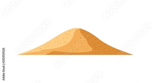 A pile of sand on white.