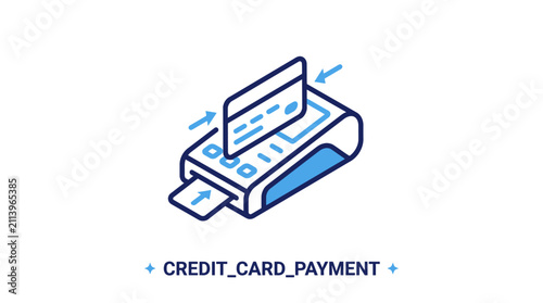 Credit card payment terminal machine.