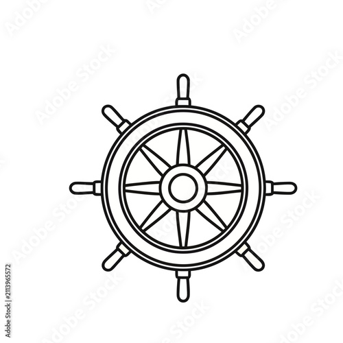 Ship's wheel outline