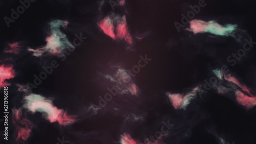 Konstfotografi Abstract Swirls of Color on Dark Background