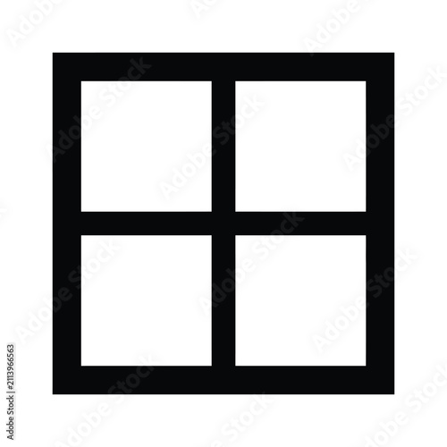 Bild auf Leinwand Black square frame divided into four equal quadrants