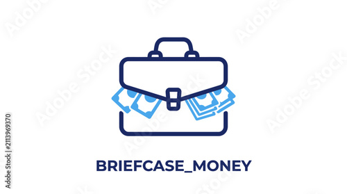 Fotografie Briefcase full of money a symbol of financial success.