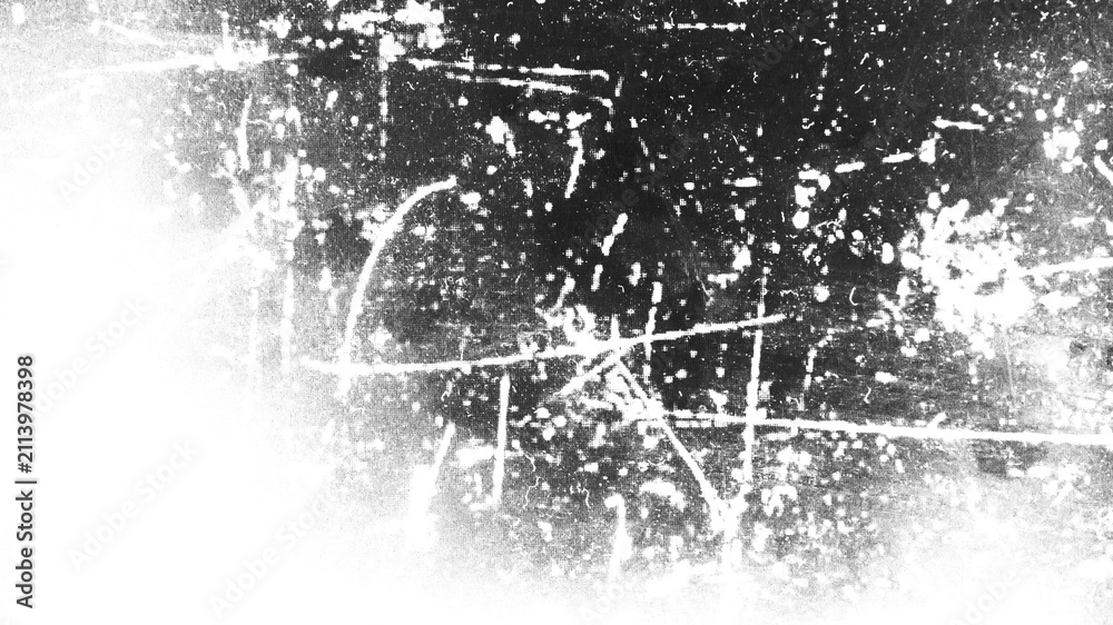 Obraz premium A dynamic black and white grunge texture offering a powerful and authentic distressed overlay effect.