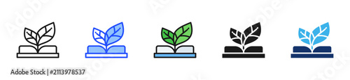 Foto Learn Growth Icon Collection With Multiple Styles