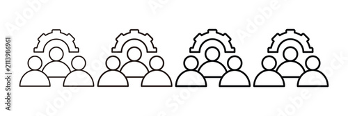 Team Icon Set Different Style Collection