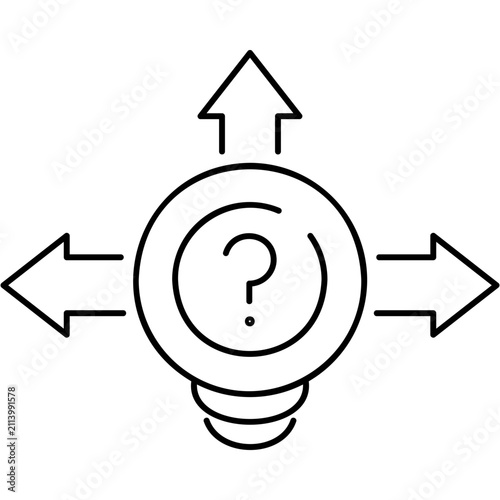 Принти на полотні Line Uncertainty Icon