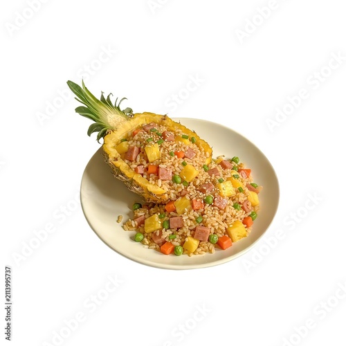 Pineapple Fried Rice Ham Peas Carrots Pineapple Chunks Scallions