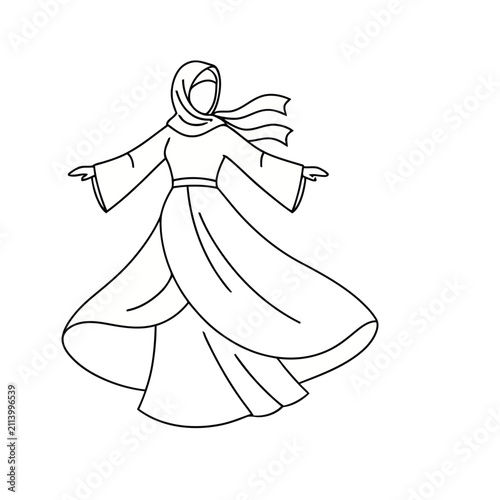 Woman in Hijab Dancing
