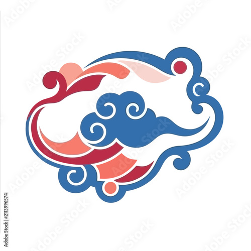 Abstract Swirls and Clouds Design