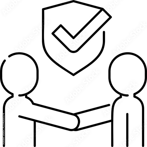 Fotografie Line Art Trust Icon