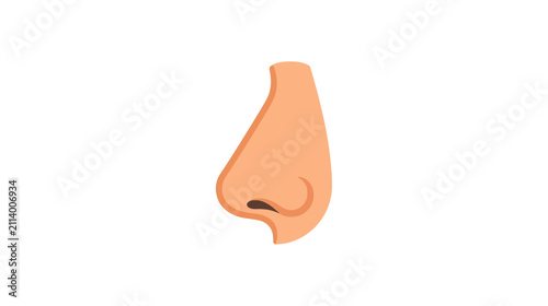 Human Nose Icon on White Background