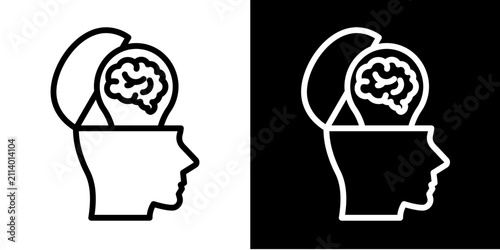 Creative Thinking  Icon Set White Line Style Collection