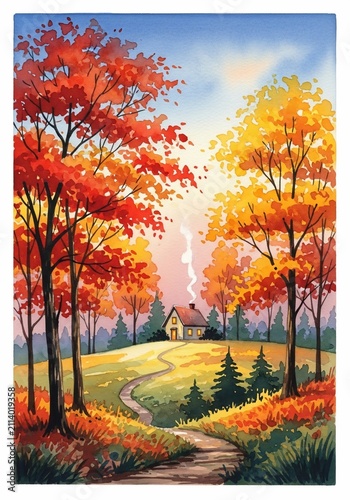 Autumn's Embrace: A Cozy Path Home