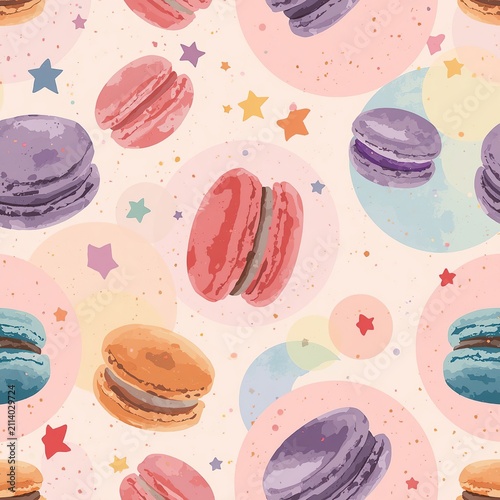 vector seamless pattern with sweets