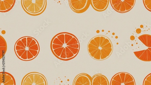 seamless background with oranges