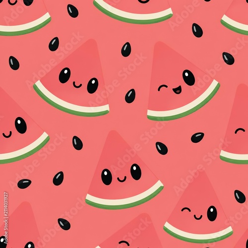 seamless pattern with watermelon