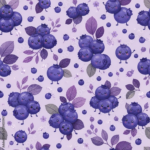 seamless background with blueberries