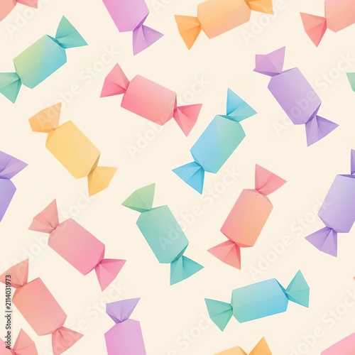 seamless geometric pattern with candy triangles