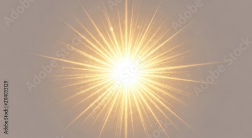 Radiant golden light rays erupt from a brilliant center, creating a glowing sunburst effect with shimmering sparkles and warm amber hues, yellow, bright, central