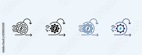 Tableau sur toile Execution Multiple Icon Illustration Vector