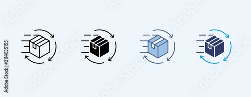 Deliver Multiple Icon Illustration Vector