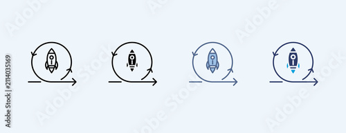 Velocity Multiple Icon Illustration Vector