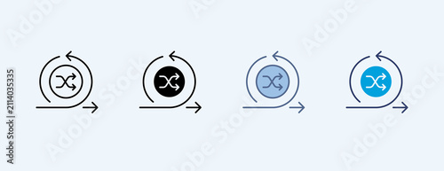 Quadro su tela Change Multiple Icon Illustration Vector