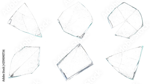 фотографія Cracked glass shards PNG overlay pack isolated on transparent background for dig