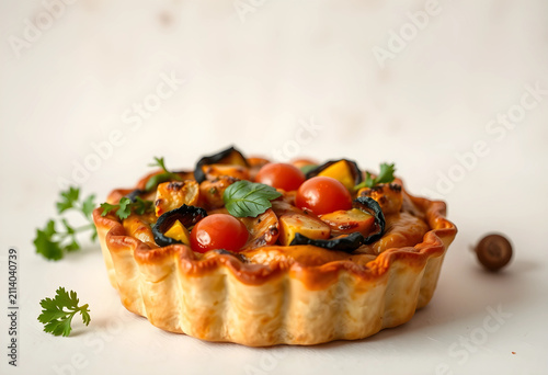 Savory vegetable tart with ...