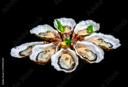 Freshly shucked oysters arr...