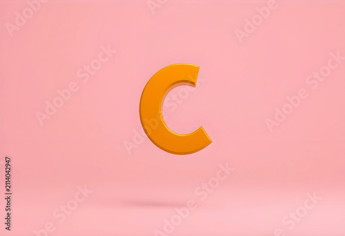 Orange lowercase letter c i...