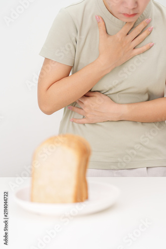 Bild auf Leinwand Gluten intolerance, Gluten free and celiac disease or Wheat allergy