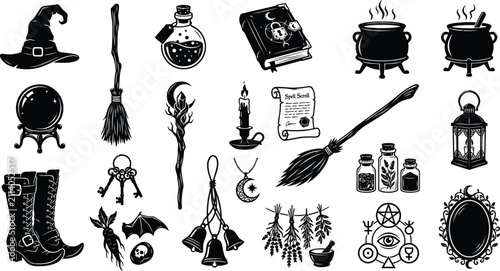 Fotografía Witchcraft Potion Elements Set