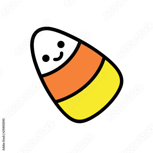 Halloween Candy Corn Doodle Hand Drawn Illustration