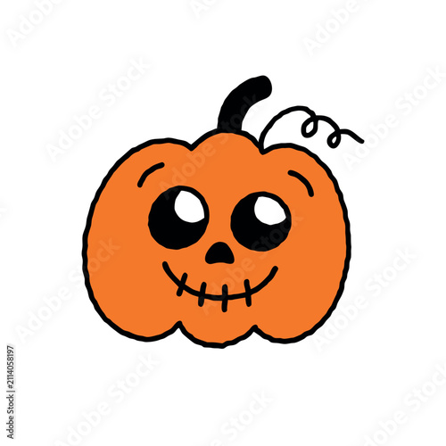 Halloween Pumpkin Doodle Hand Drawn Illustration