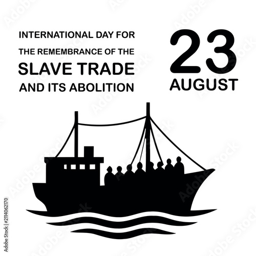 Konstfotografi Minimalist Vector Silhouette for Slave Trade Remembrance and Abolition Day