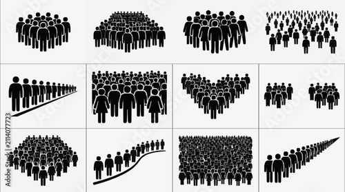 Cuadro en lienzo Group Dynamics in Crowd Movement Patterns.